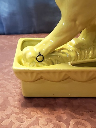 Chartreuse Green Panther Planter Lane & Co 1953 Vintage MCM - Picture 18 of 22