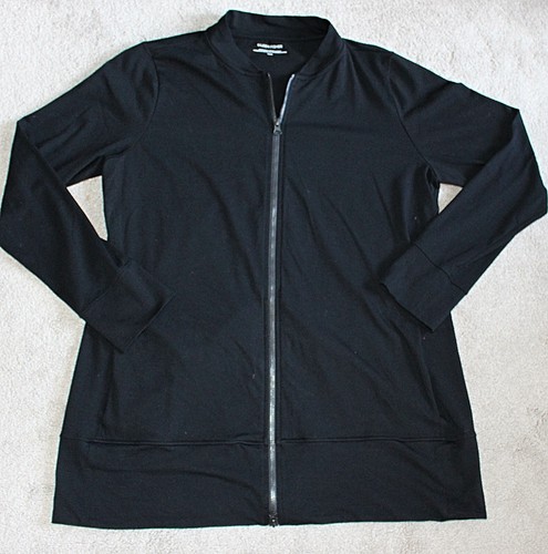 Eileen Fisher - Flight Jacket -Organic Cotton Stretch, Black, M - $209 Excellent - Imagen 2 de 9