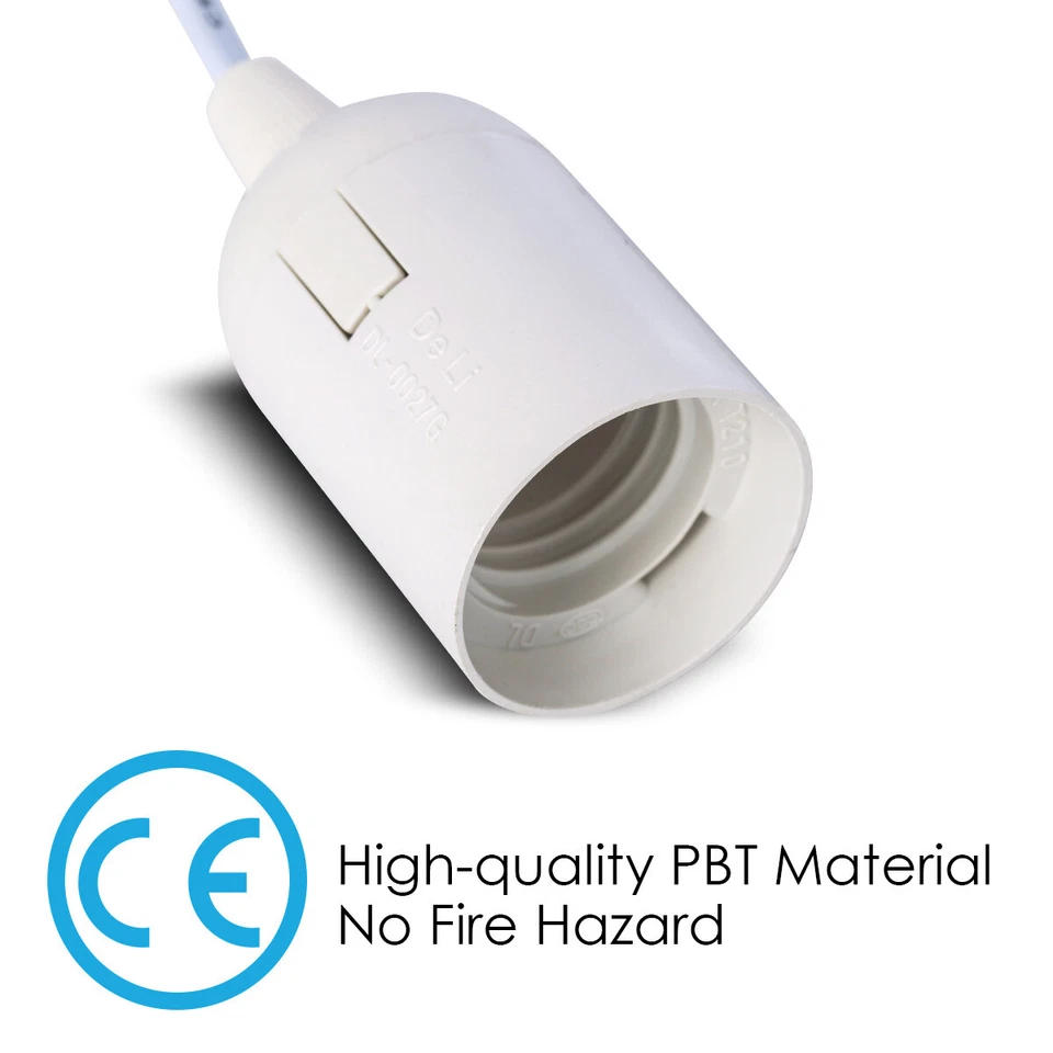 16FT 20FT Extension Hanging Lantern Pendant Light Cord Cable E26 E27 Socket - Image 3 of 4