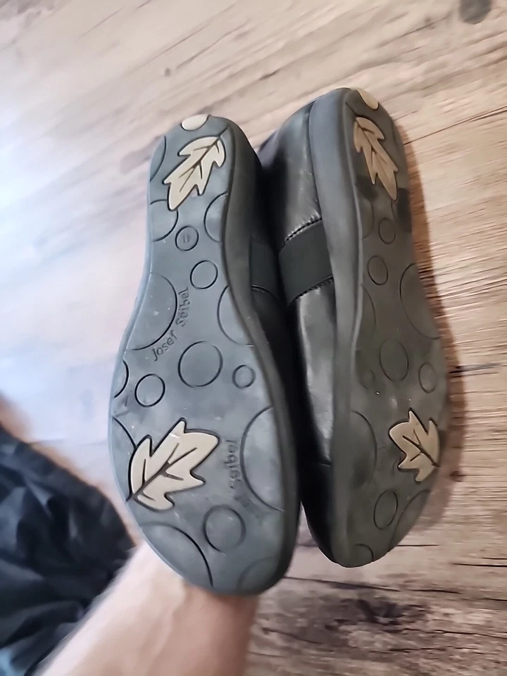 Zapatos JOSEF SEIBEL Talla 10 Faye 15 Sin Cordones Planos Cuero Negro Mary Jane Foto 4 de 4