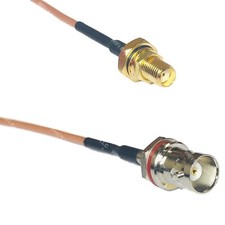 RG316 SMA Female O-Ring to BNC FEMALE SM BULKHEAD RF Cable Rapid-SHIP LOT