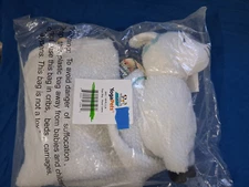 Brand New In Bag YogaPets Plush Llama Carry Bag White and Blue