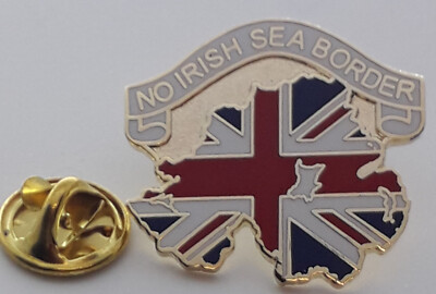 no irish sea border lapel badge northern ireland union jack northern ireland