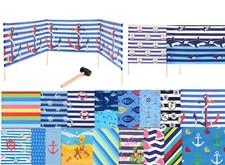 Garronda Windschutz Sichtschutz für Strand Garten See Meer plus Gummihammer 4m
