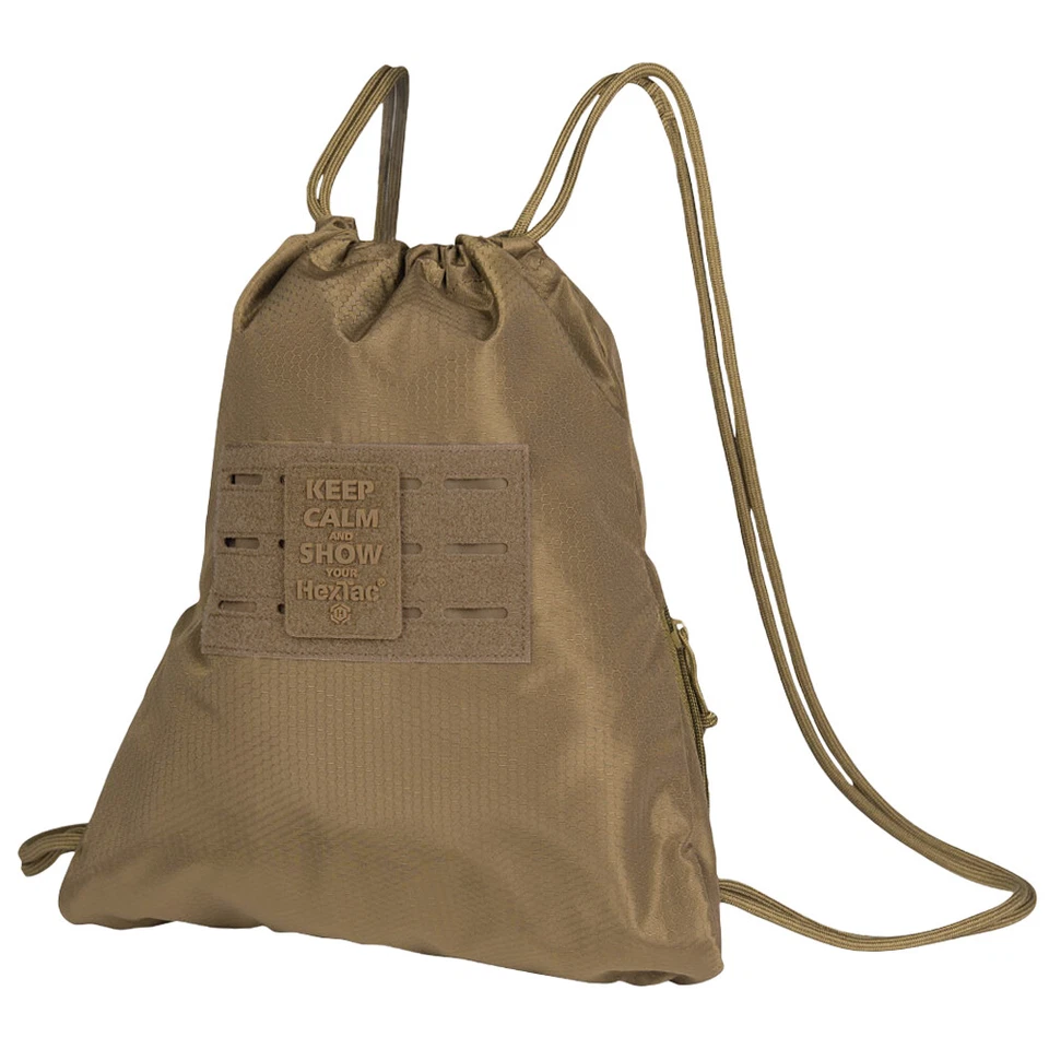 Mil-Tec Sac De Sport HexTac Cordon Sac À Dos Sac De Gym Hydrofuge 7L Dark Coyote - Photo 1/1