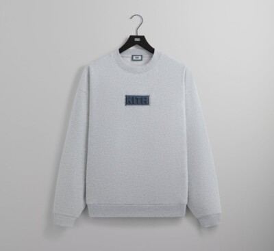 Kith Loyalty Box Logo Elevation Nelson Crewneck Heather Mens Sz L Brand New