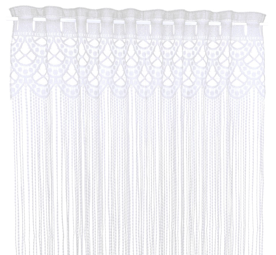 Cortina Elegante Moderna Aireada Cortina Gasa Blanca Semitransparente - Cinta Fruncida, Poliéster, Diferentes Tamaños Tul Semitransparente Cinta Fruncida