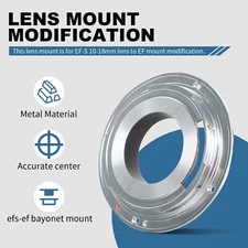 Metal Bayonet Adapter EF-S To EF EOS Mount For Canon 10-18mm f/4.5-5.6 IS Lens