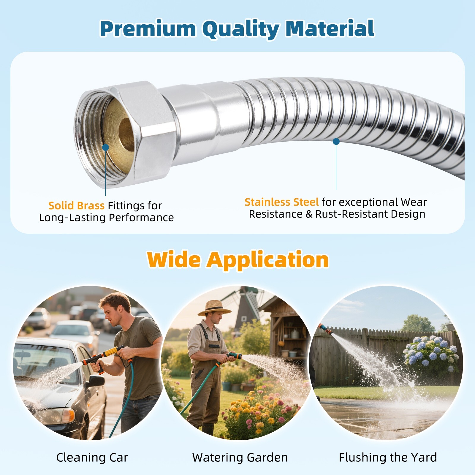 Garden Hose Protector Hose Extension Adapter Anti-twist Hose Extender Car Wash