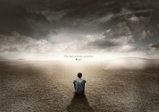 Landscape lonely myself saga sadness alone sitting Custom Gaming Mat Desk