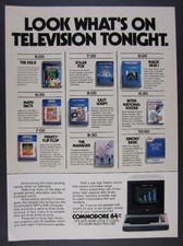 1984 Commodore 64 Computer software games programs photo vintage print Ad