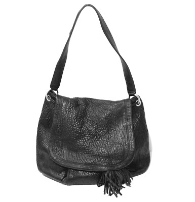talbots-black-pebbled-leather-hobo-shoulder-bag-purse-tassel-drawcord