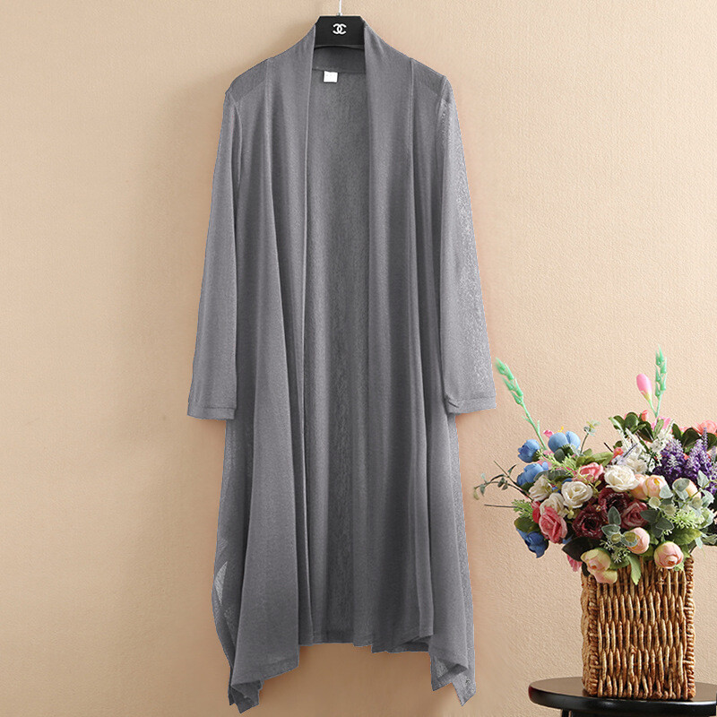 Women Mesh Cardigan Coat Long Sheer Jacket Shrug Wrap Cape Blouse Tops Plain eBay