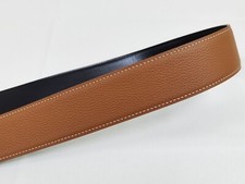 42mm Belt Reversible Leather Luxury Customized Belt Strap Tan Togo/Black Box