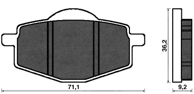 BP 158 Bremsbeläge hinten Yamaha 400 ARTESIA 1991 > WR 500 B 1991 1992