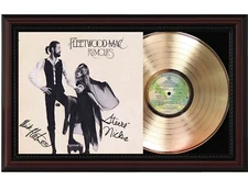 Fleetwood Mac Rumor Framed Cherry wood Reproduction Signature LP Record Display.