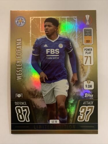 Topps Match Attax 2021/22 Wesley Fofana Limited Edition LE10 Card - Leicester - Picture 1 of 2