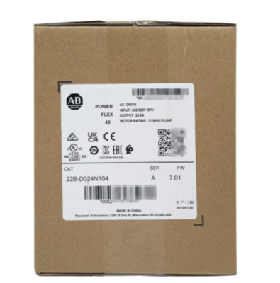 New Sealed AB 22B-D024N104 SER A Powerflex AC Drive 15HP AB 22B-D024N104