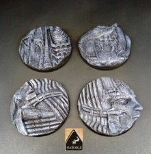 60mm RESIN BASE ELDAR RUINS AVATAR DARK ELDAR  4PCS 