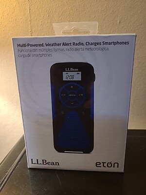 LL Bean/ Eton/FR1 Mini Emergency Radio/NOAA Weather Alert Blue