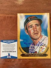 Brooks Robinson Auto Signed 2018 Topps Gallery 5x7 Gold 02/10 Beckett Certified