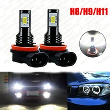 2x H8 H9 H11 H16 LED HID Xenon Lights Bulbs Angel Eyes Halo Ring Bulbs Lamps USA