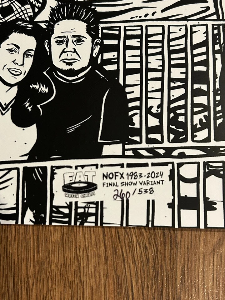 NOFX San Pedro Final Show 2024 LA Longest Line color vinyl #/538 + Passes Rare - Image 4 of 4