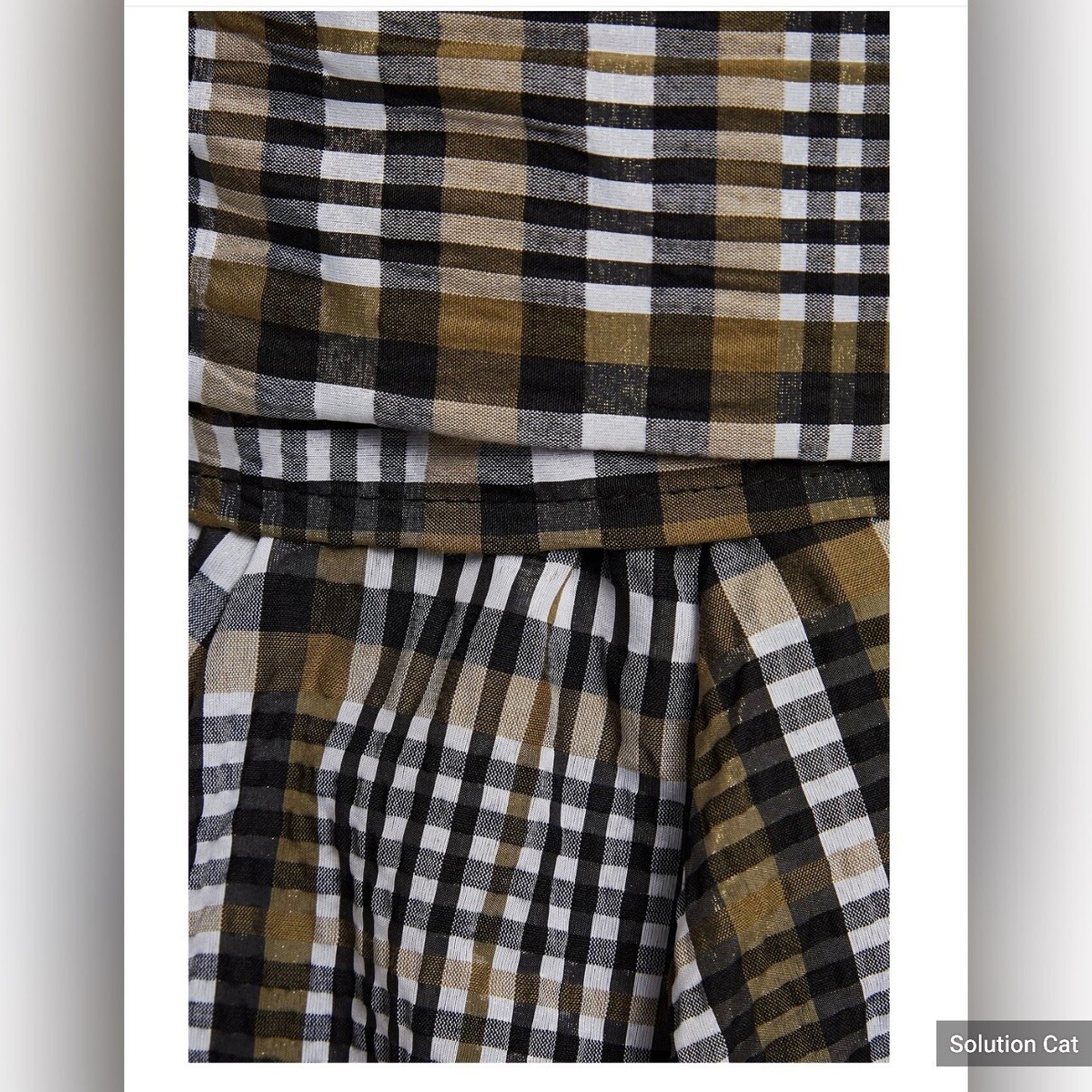 ganni checked cotton-blend seersucker mini dress GANNI Seersucker Check Mini Dress GANNI