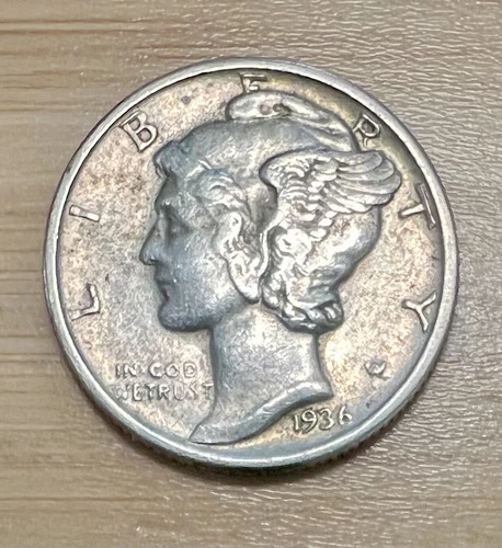 1936-P Mercury Dime 10C Silver - About Uncirculated (AU)