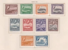 (F193-25) 1963-5 Antigua set of 10stamps QEII 1/2c to 24c MH (Y)  (FE01)