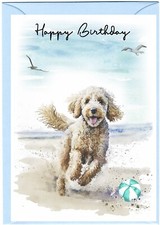 Labradoodle / Doodle Dog (4"x 6") Birthday Card - blank inside - by Starprint