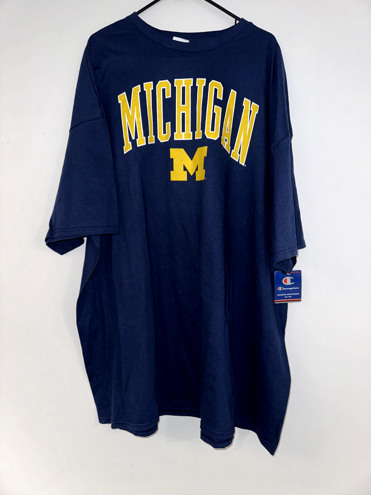Men's Champion University of Michigan Wolverines NCAA SZ 5XL Big & Tall T-Shirt