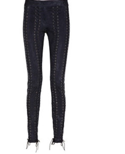 NWT $5K ROBERTO CAVALLI NAVY SUEDE LACE 
