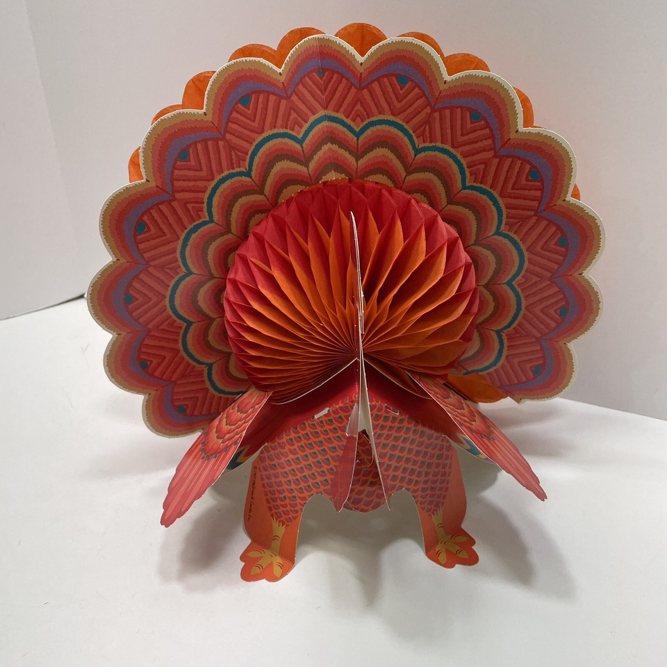 Vintage HALLMARK Thanksgiving Decor Turkey Centerpiece PopUp