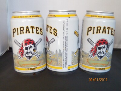 1 Iron City Light MLB Pittsburgh Pirates 12 oz. cans logo empty baseball sports