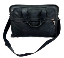 Tumi 26011D4 Canvas Black Ballistic Nylon 17" Laptop Messenger Alpha Briefcase