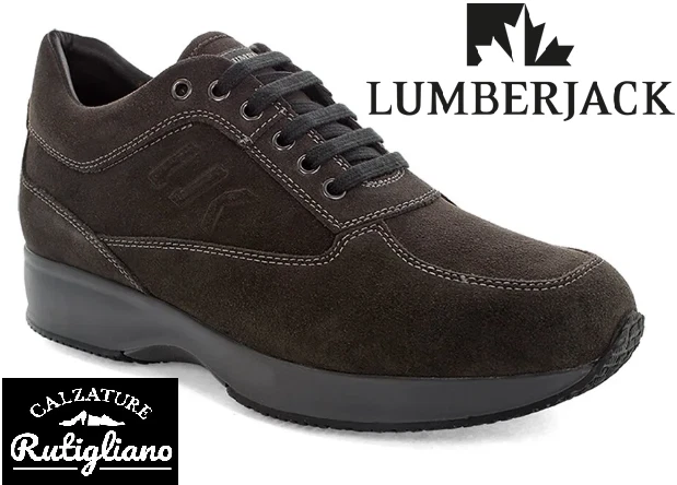 LUMBERJACK SCARPE UOMO SNEAKER CAMOSCIO GRIGIO RAUL - SM01305-010