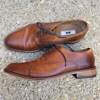 Joseph Abboud Thorton Brown Leather Plain Toe Oxford Dress  display picture 1