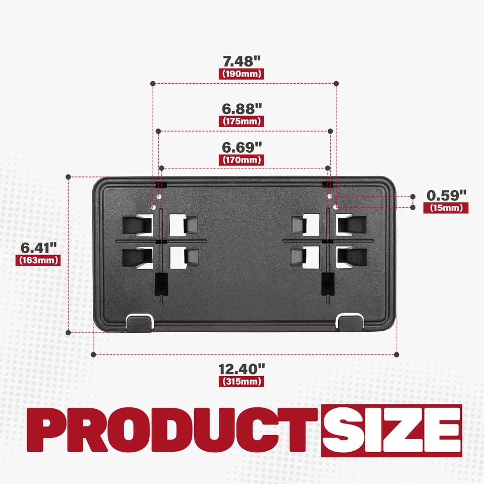 Front License Plate Bracket Mount Holder For 2015-17 FL3Z17A385B Ford F-150 F150 - Image 3 of 4