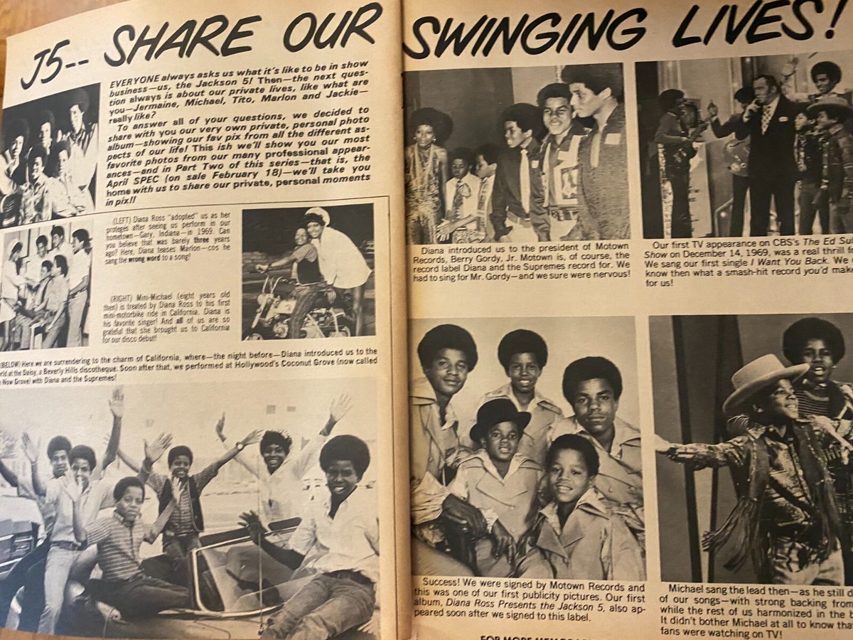 The Jackson Five, Michael Jackson, Three Page Vintage Clipping, aa