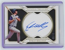 2025 Panini National Treasure Baseball PT-EHD ETHAN HOLLIDAY Auto /49