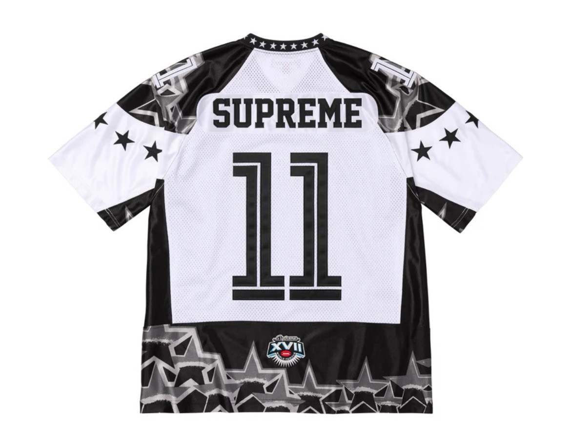 ⭐️ Supreme Stars Football Jersey SS25 Black White Large In Hand