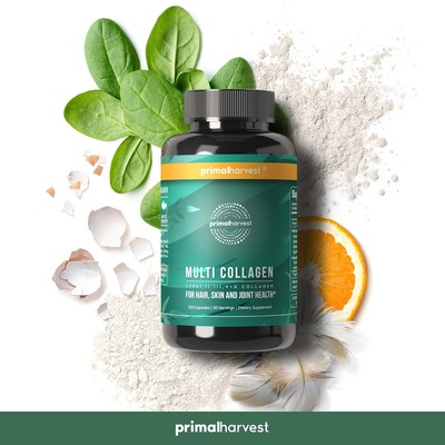 Multi Collagen 120 Capsule Supplement Support Skin Hair Muscle Joint Bone Health