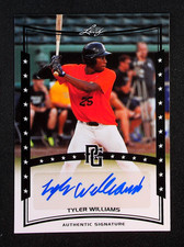 2014 Leaf Perfect Game Showcase Auto Black Tyler Williams #A-TW3 Auto