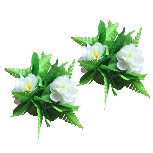 4 Pcs Garland Set Summer Luau Leaves Hawaiian Leaf Lei Crown Green Accessories - Picture 7 of 11