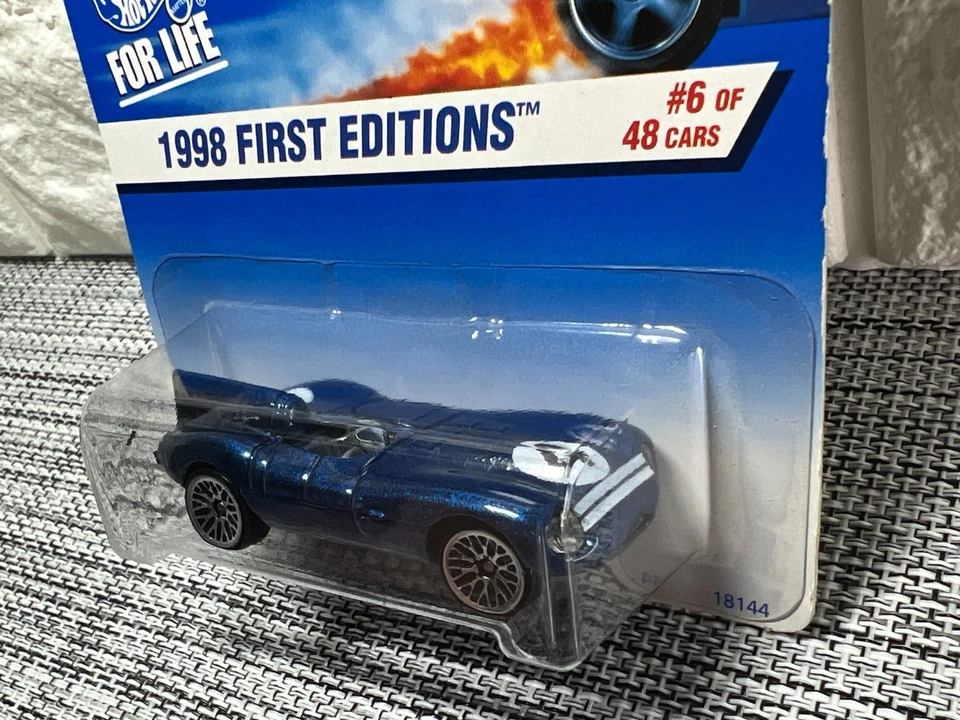 Hot Wheels 1998 First Editions #6 of 48 Cars Jaguar D-Type Collector #638 Blue - Image 3 of 4