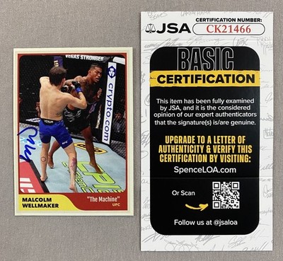 UFC/MMA STAR MALCOLM WELLMAKER AUTOGRAPH 2024 DWCS TRADING CARD