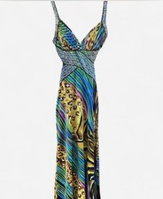 Cache 100 Silk Size Small Maxi Beaded Dress