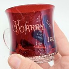 Antique 1904 Ruby Flash Glass Mug Harry & Minnie Personalized Love Token — photo 4