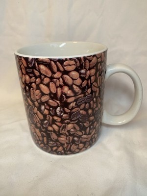 Starbucks Coffee Bean Design Mug - White/Brown Ceramic, 16 oz, 2019